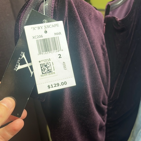 X by escape, deep, purple velvet gown - Picture 10 of 10